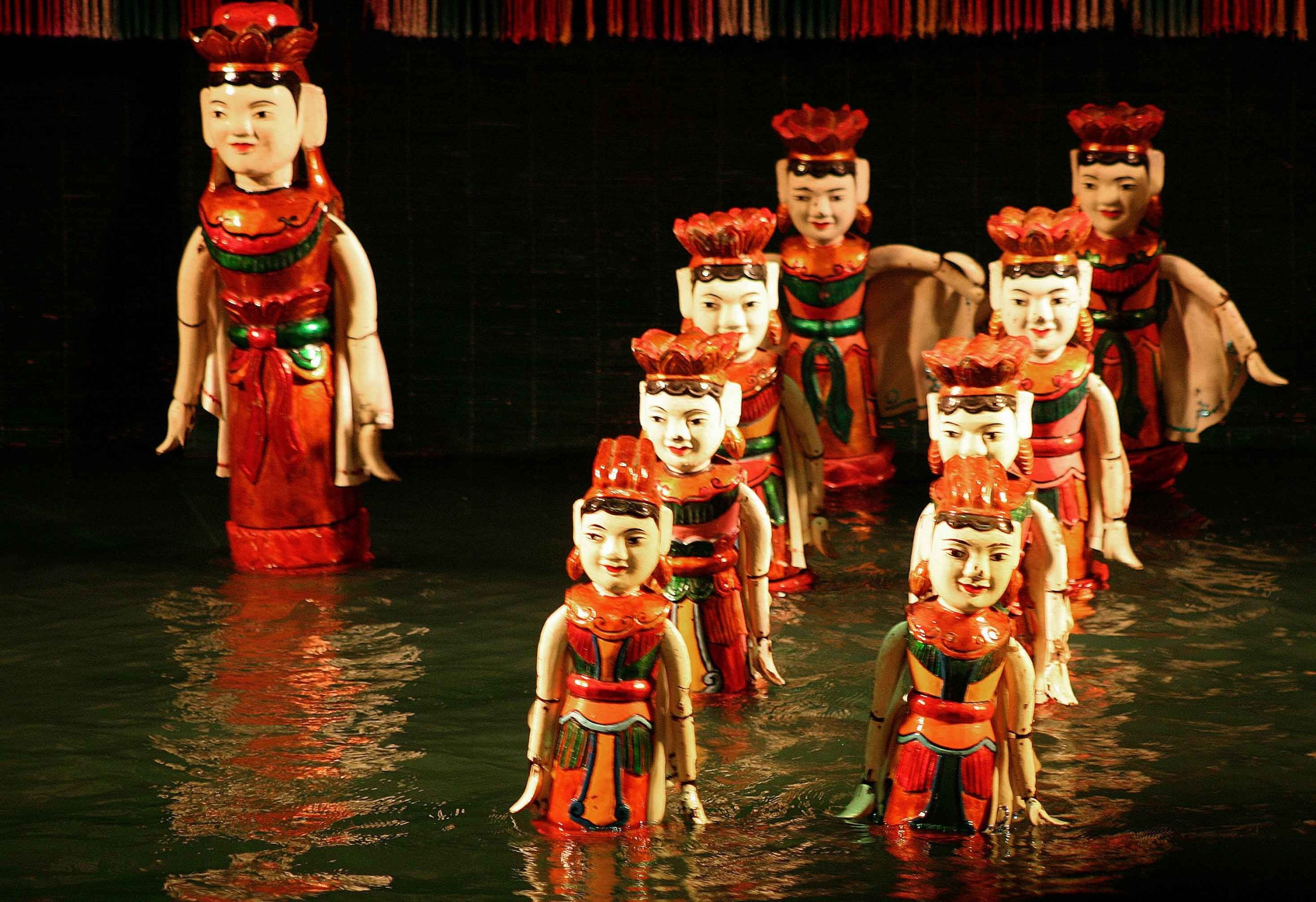 Marionnettes sur l’eau au Théâtre de marionnettes sur l’eau Thăng Long