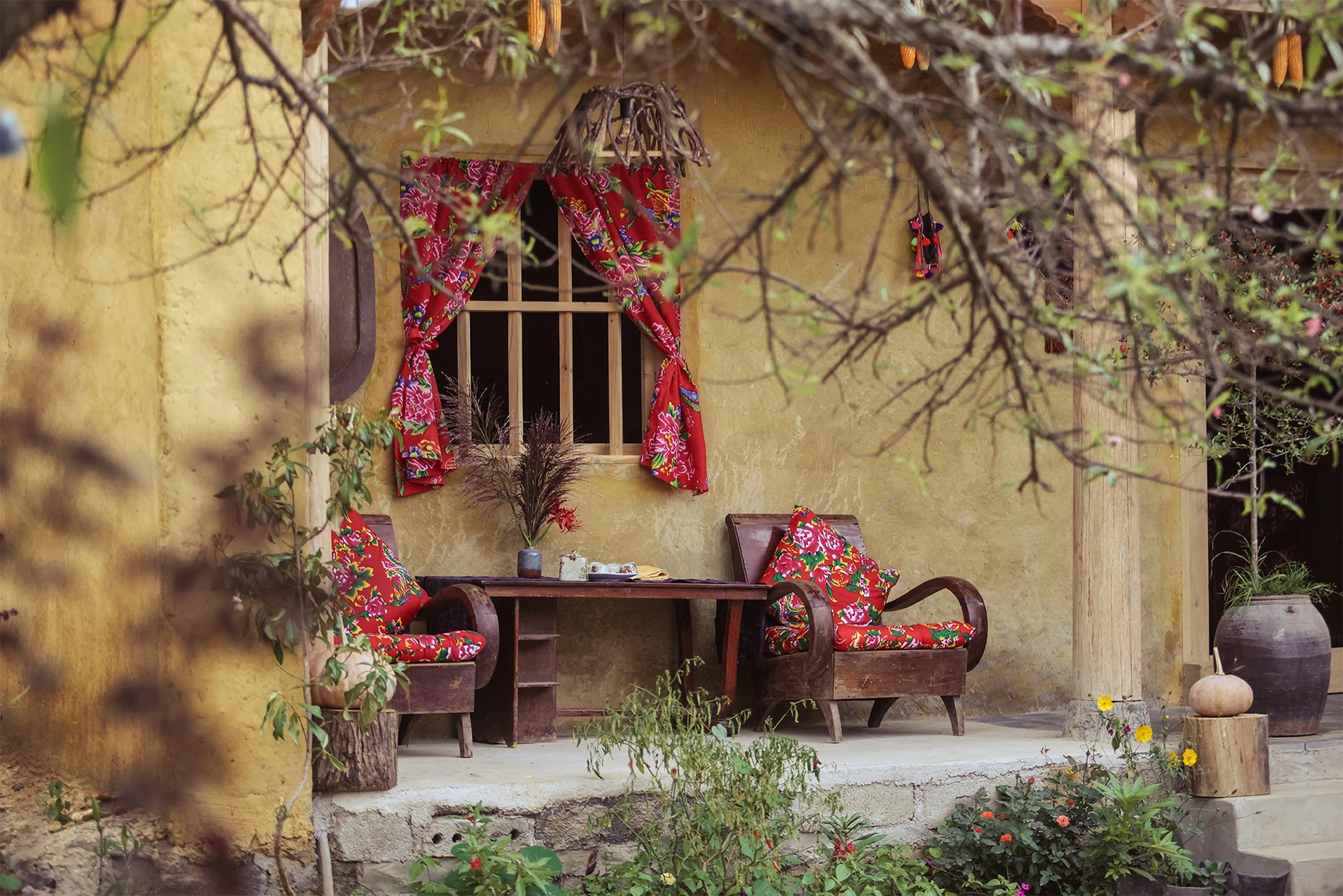 L’extérieur d’un homestay à Lô Lô Chải.