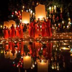 Loy Krathong Festival:  float flower lanterns and pray for peace