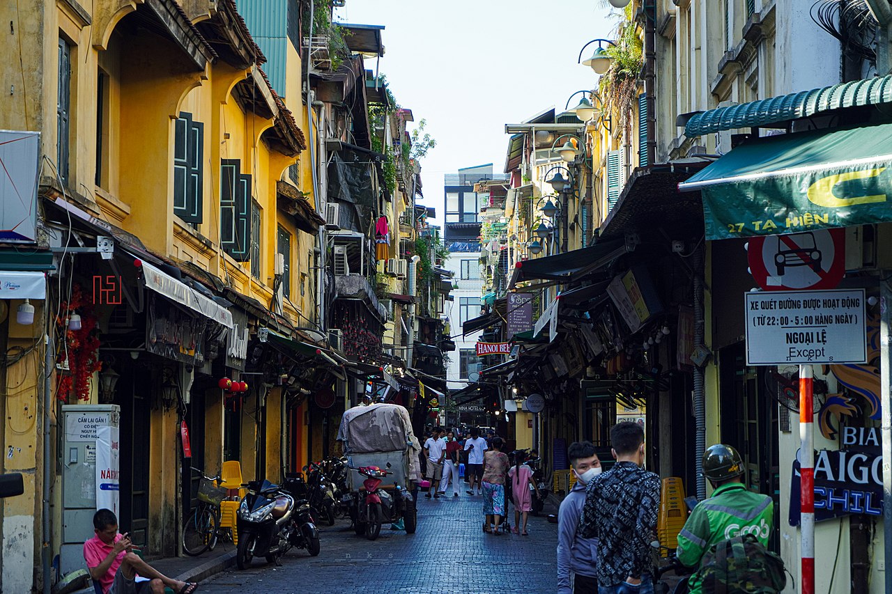 The Old Quarter is located in the West and North of Hoan Kiem Lake.