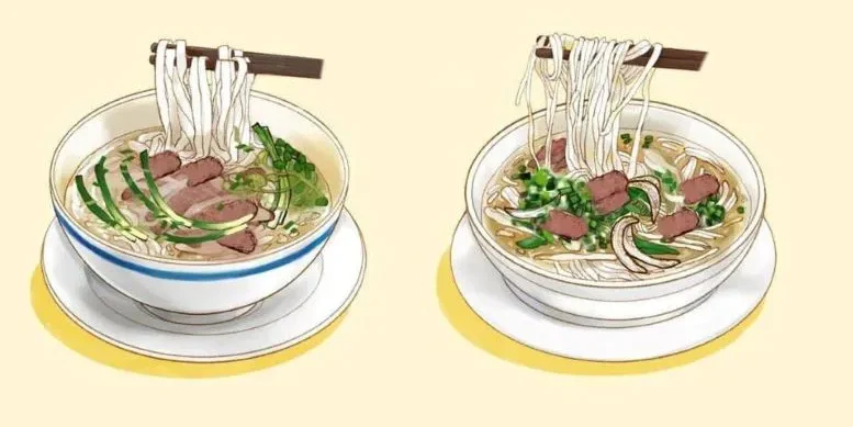 Differences in rice noodle size and texture are a defining characteristic.(Photo: Pho Thin Viet)