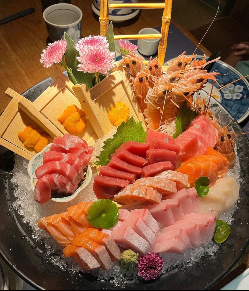 Sashimi is prepared with minimal processing to preserve its original flavor.